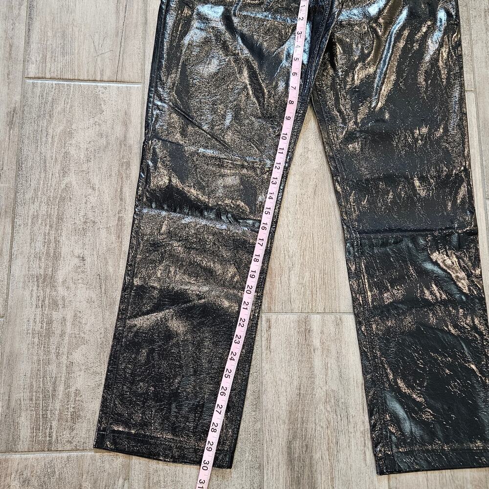 Abercrombie & Fitch The‎ 90’s Straight Ultra High Rise Vegan Leather Pants 30/10 - Picture 5 of 9